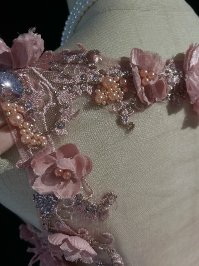 Classy V Neck Chiffon Beaded Appliques Long Evening Dress Pink Mermaid Birthday Prom Gown Formal Wedding Guest Dress