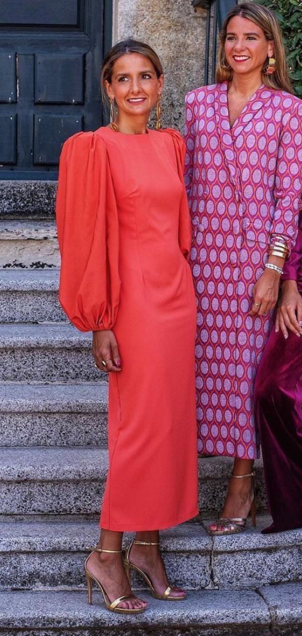 Simple Puff Sleeves Prom Dress For Women, Wedding Guest Outfit