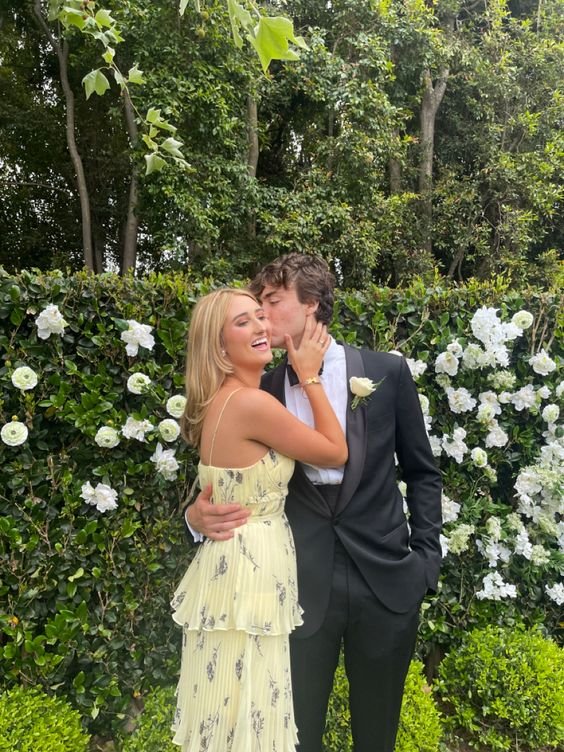 Trendy A-line Tiered Prom Dress,Formal Gown