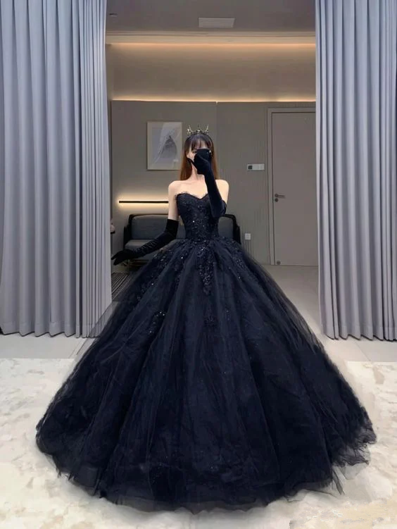 Black Ball Gown Sweet 16 Dress Quinceanera Dress