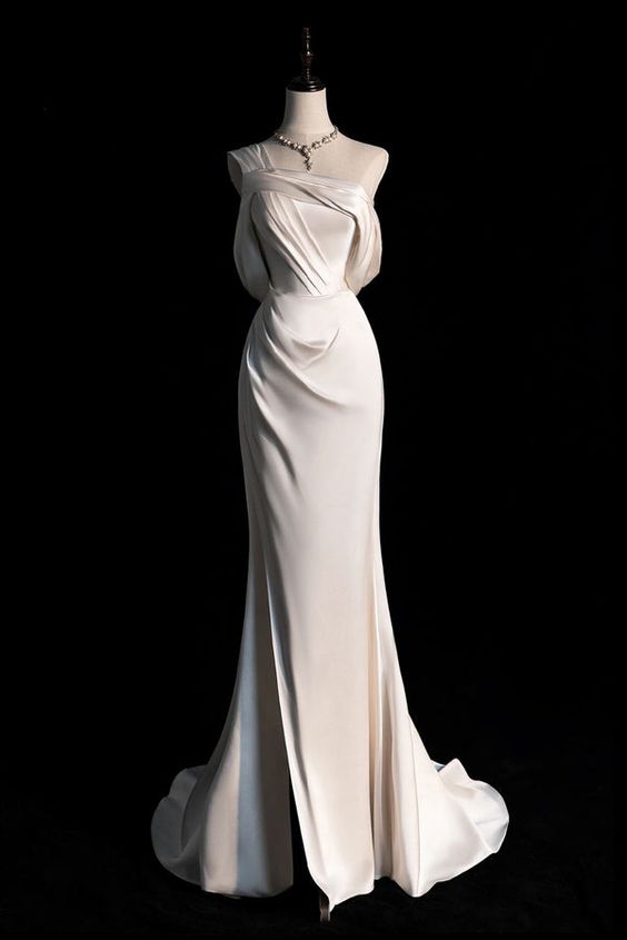 Simple Prom Dresses, Mermaid Wedding Dress