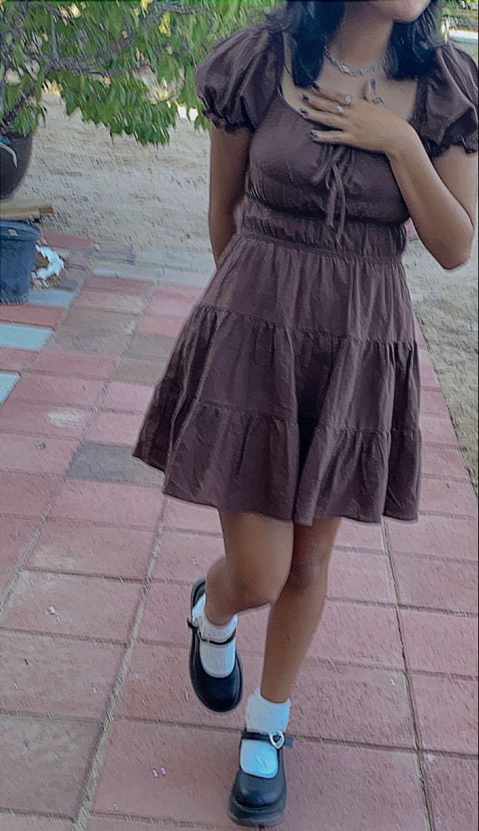 A Line Brown Birthday Outfit Short Evening Dress Short Party Dress Homecoming Dress
