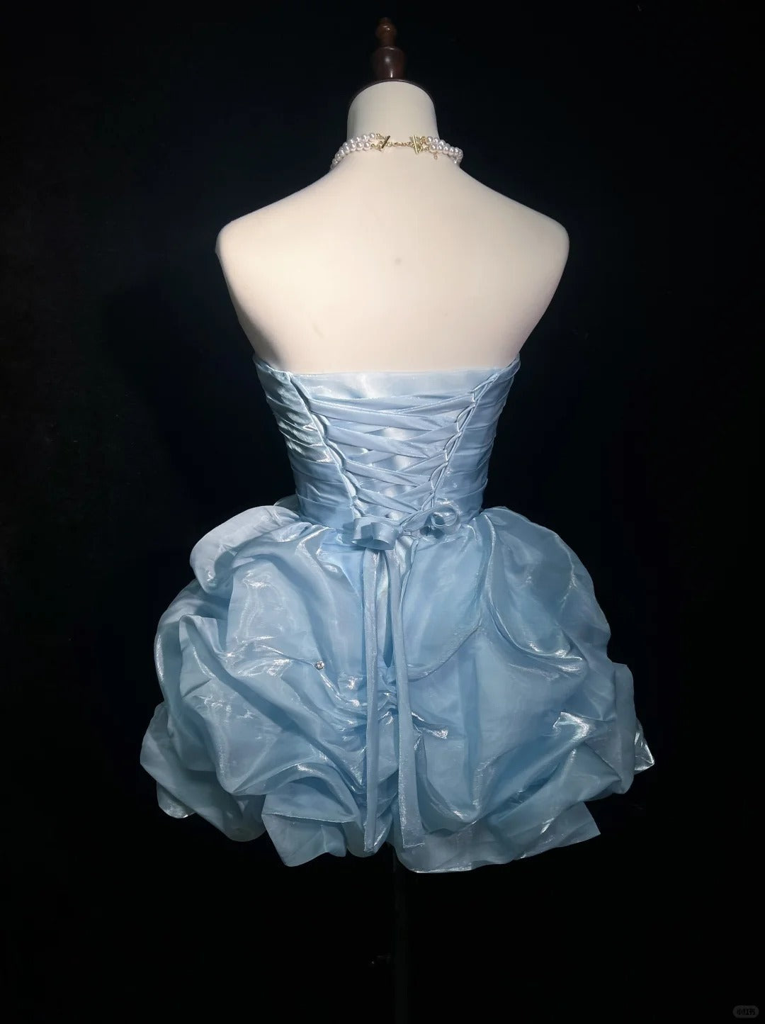 A Line Sky Blue Birthday Outfit Short Evening Dress Short Party Dress Vintage Homecoming Dress