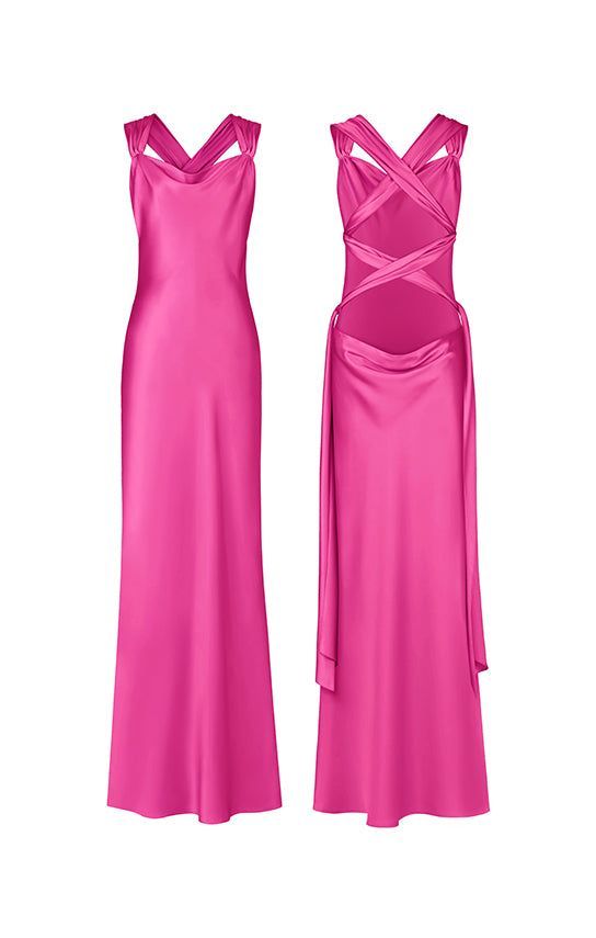 Hot Pink Long Prom Dress New Arrive Party Dress Evening Dress