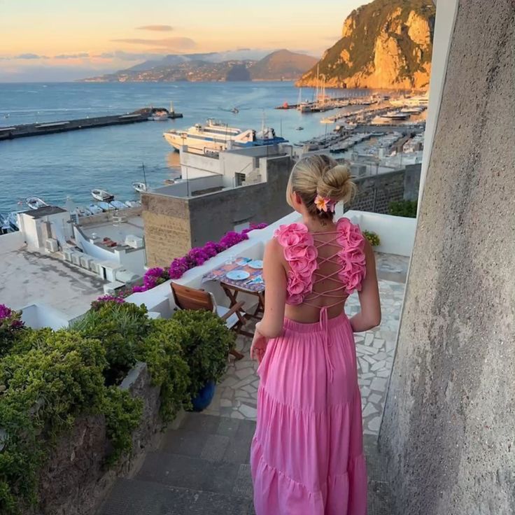 A Line V Neck Open Back Pink Floral Long Prom Dresses, Long Pink Tulle Formal Graduation Evening Dresses
