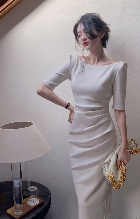 White Evening Dress, Party Dress For Women