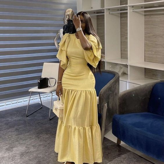 Yellow Long Formal Dress Evening Dresses