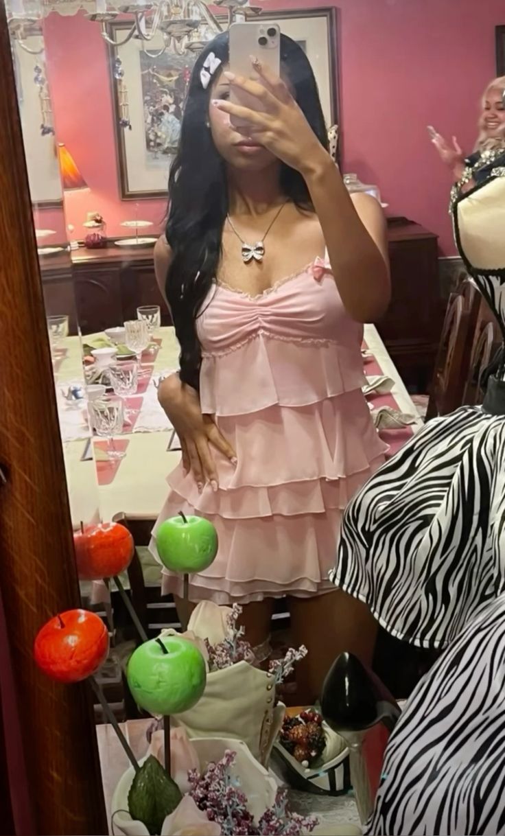 Pink Chiffon Birthday Outfit Short Evening Dress Cocktail Dresses Short Party Dress