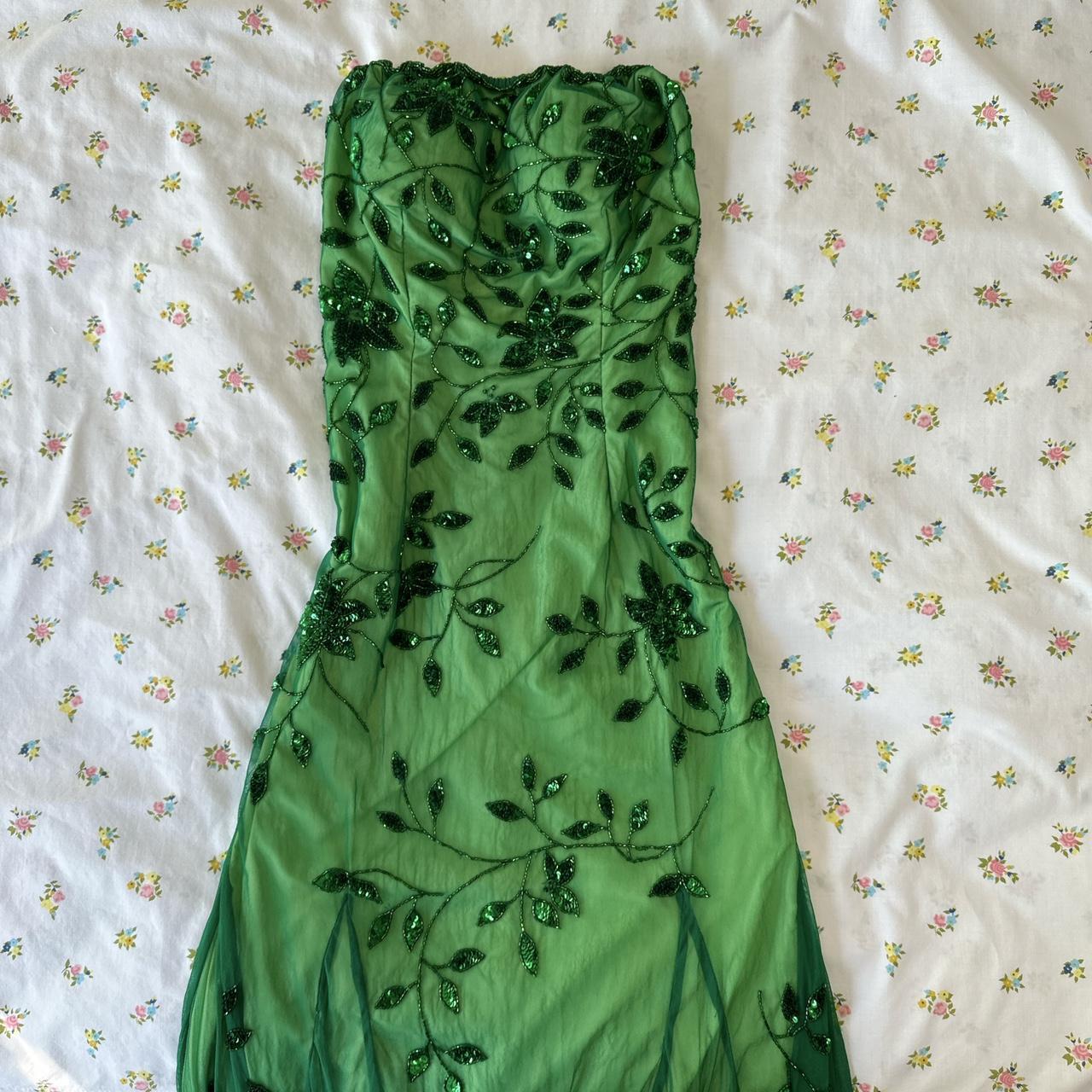Vintage Women's Green Prom Dress Formal Dress Evening Party Dresses