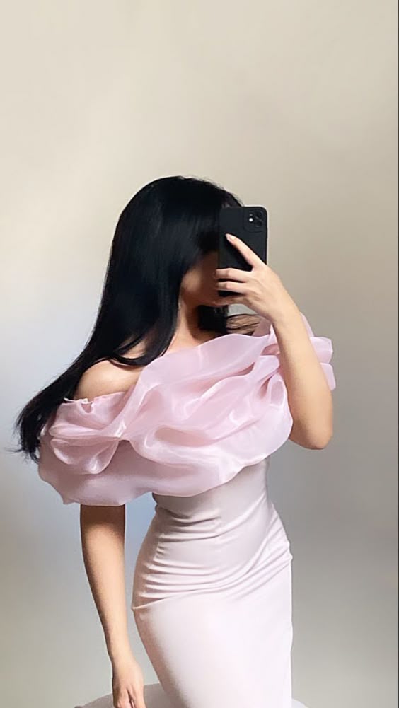 Pink Off The Shoulder Mermaid Dress,Sheath Party Prom Dress