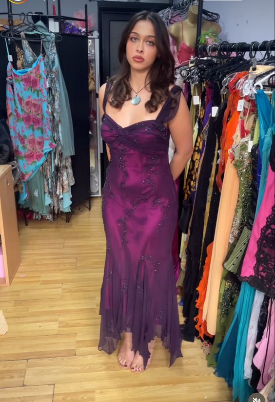 Women's Straps Prom Gown Formal Evening Party Gowns