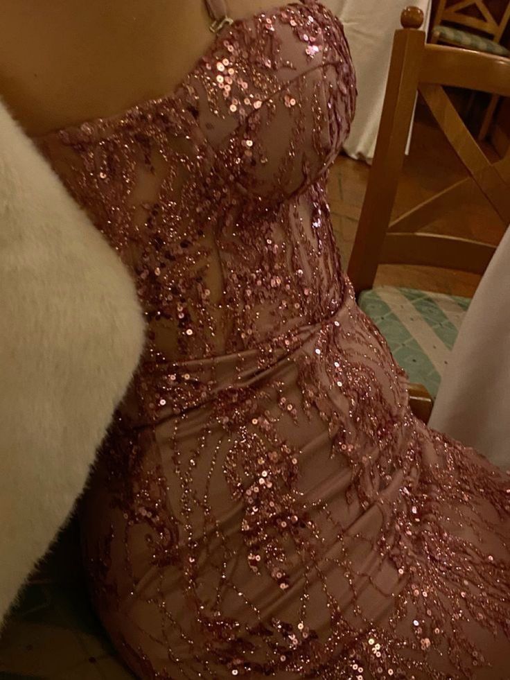 Pink Sequin Short Evening Dress Homecoming Dress Short Party Dress
