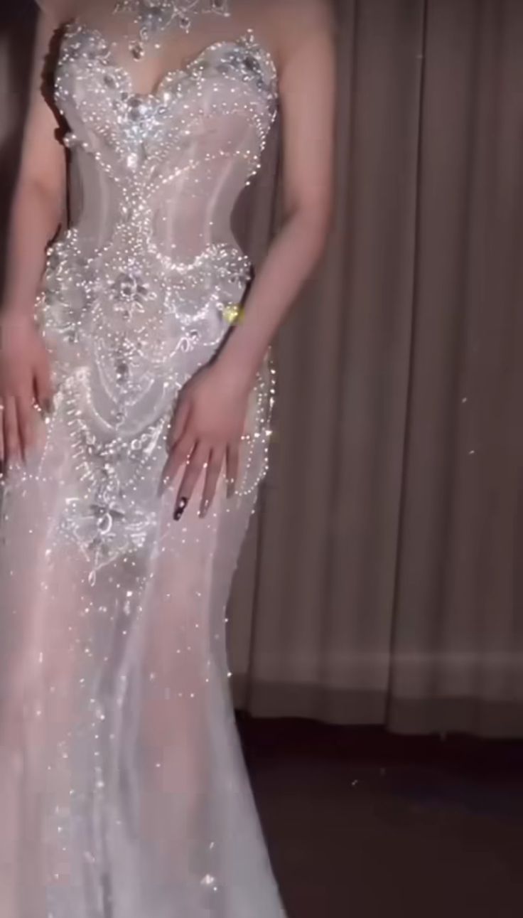 Pretty Mermaid Tulle Beads Long Prom Dresses Formal Evening Dress