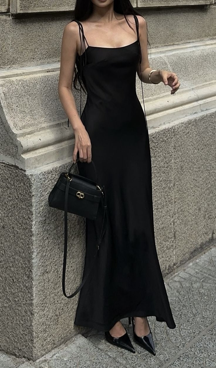 Black Simple Evening Gowns, Party Prom Dress