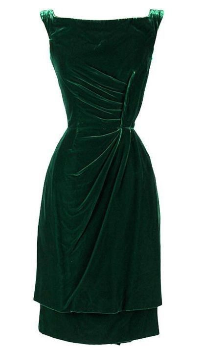 Green Velvet Short Homecoming Dress