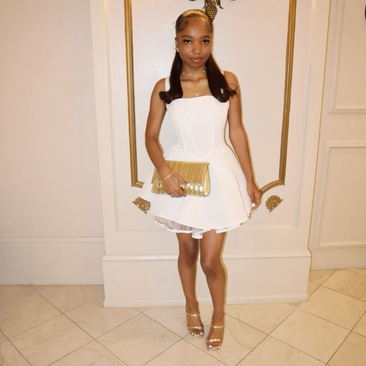 White A Line Homecoming Dress Short Party Dress