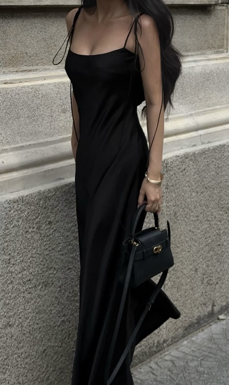 Black Simple Evening Gowns, Party Prom Dress