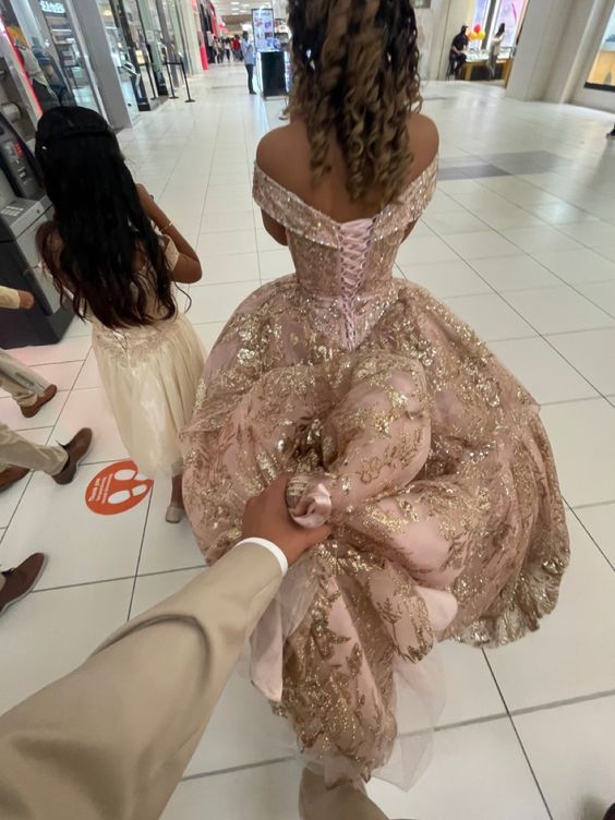 Glamorous Off The Shoulder Ball Gown,Sweet 16 Dress,Princess Dress