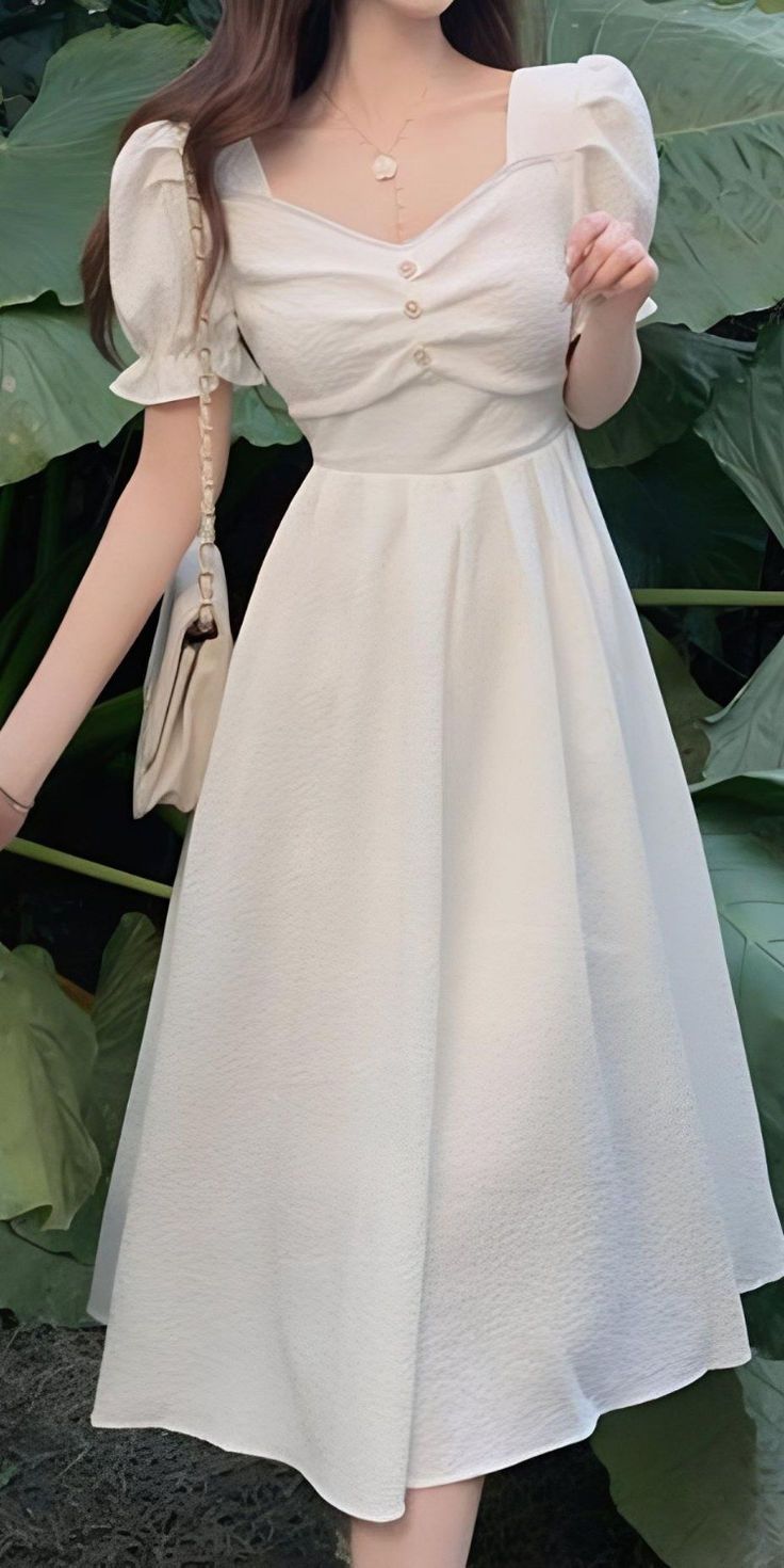 A Line White Short Sleeves Evening Gowns, Party Prom Dress