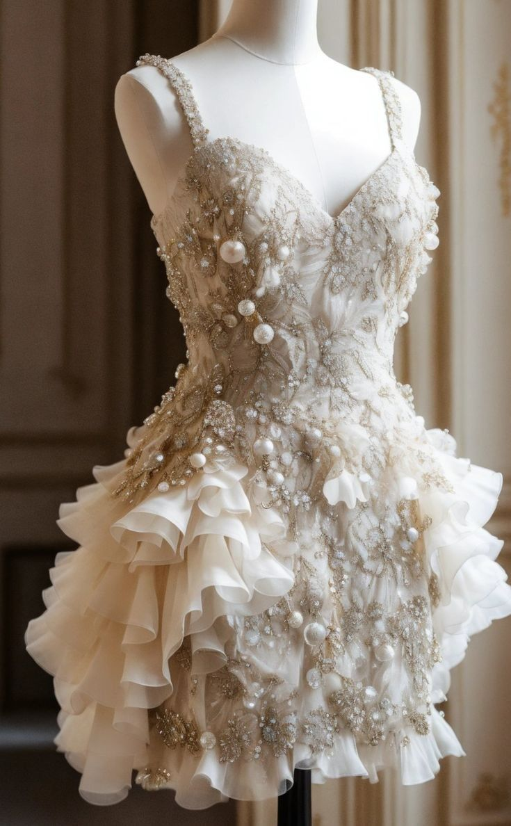 Pretty White Chiffon Beaded A Line Short Formal Homecoming Dress Birthday Outfits