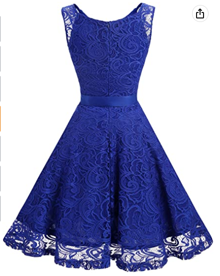 Women Floral Lace Bridesmaid Party Dress Short Prom Dress V Neck Homecoming Dress