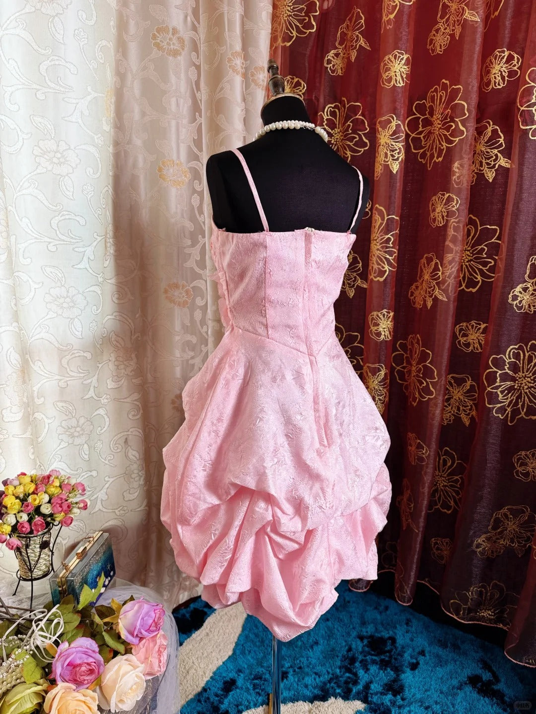 Pink Birthday Outfit Short Evening Dress Short Party Dress Vintage Homecoming Dress