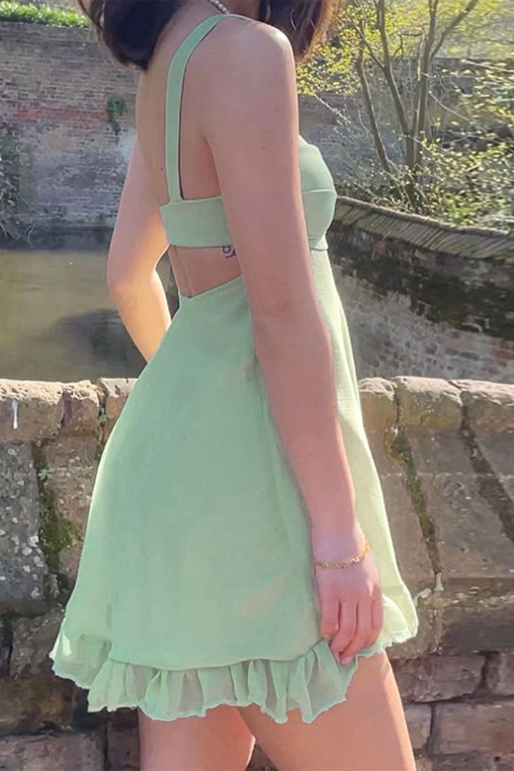 Green Birthday Dress Homecoming Dress Short Party Dress