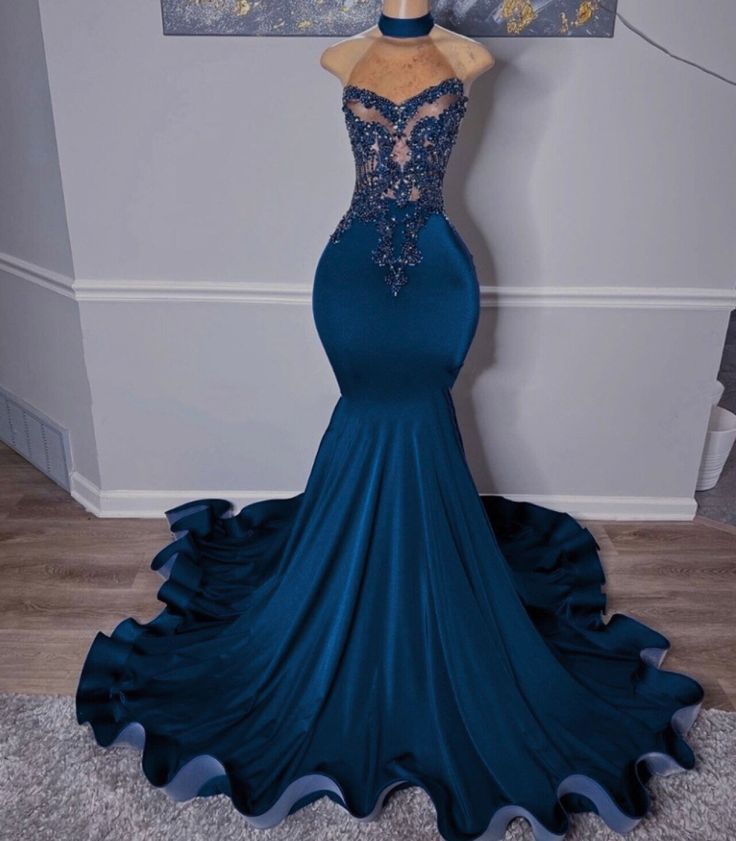 Evening Gown For Women Beading Mermaid Birthday Party Dresses