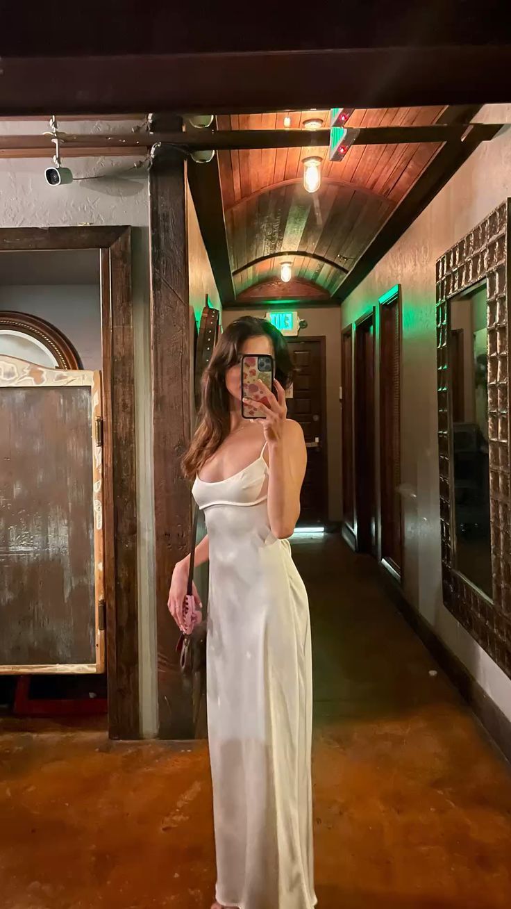 Soft Spaghetti Strap Sleeveless A-line Satin Long Prom Dresses