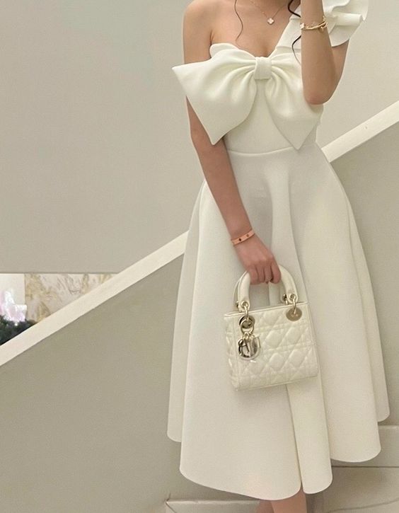 A Line Mid-Length Dress for Women Custom Made Evening Dresses