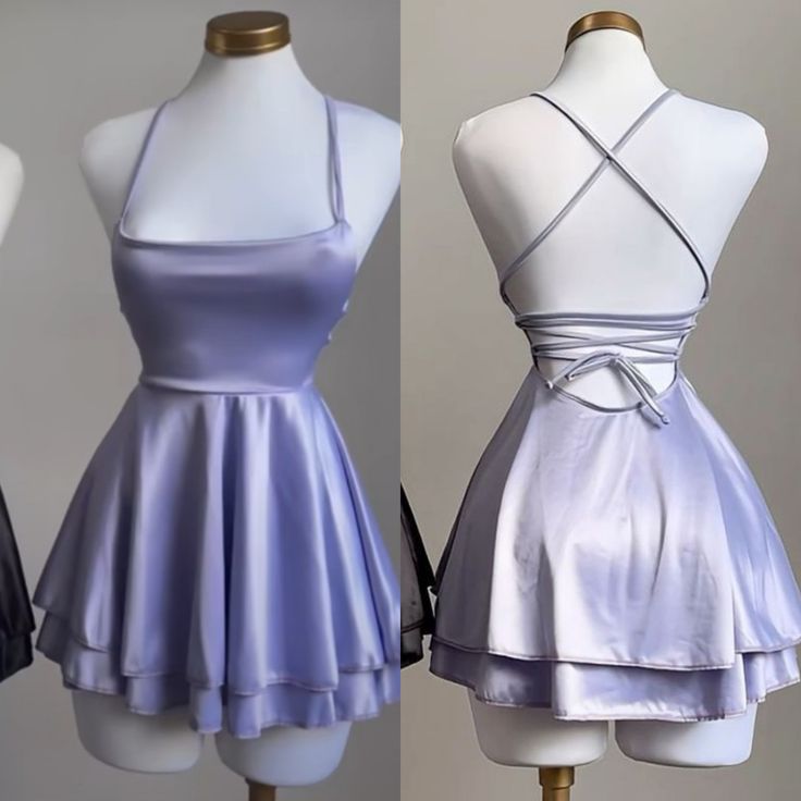 Short Prom Dresses Lilac Sleeveless Elegant Mini Dress