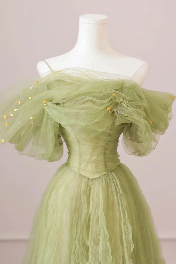 Off the Shoulder Tulle Long Prom Dresses, Tulle Long Formal Evening Dresses