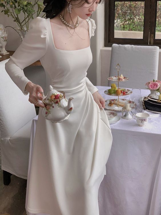 Fashion Long Sleeve Party Dress A Line New Fashion Evening Dress
