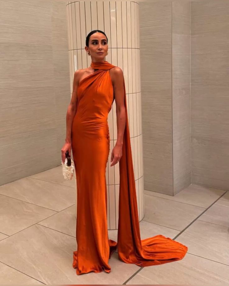 Women Elegant Sexy Halter Neck Satin Maxi Evening Dress