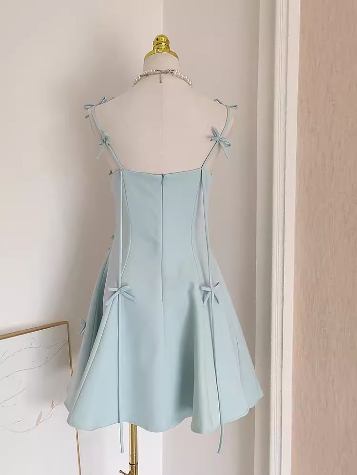 Cute A line Spaghetti Straps Travel Vacation Women Dress Short Birthday Outfits