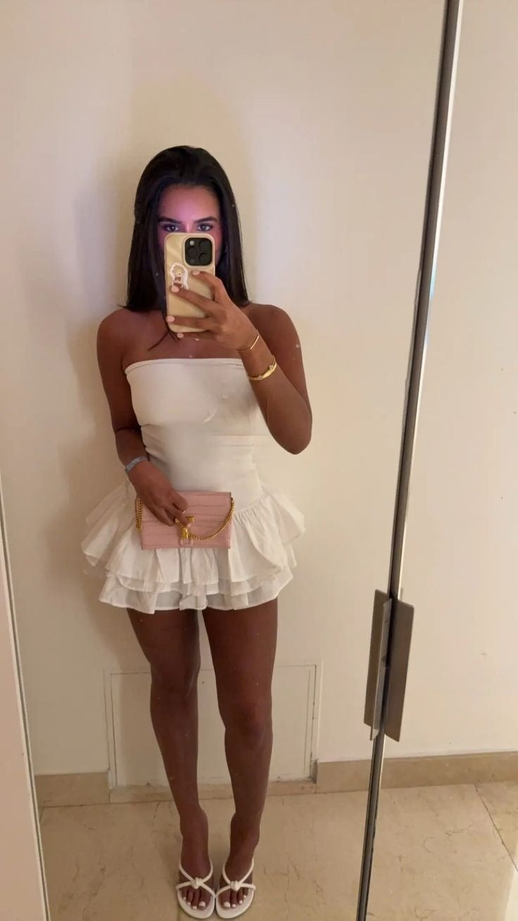 White Birthday Dress Homecoming Dress Short Party Dress