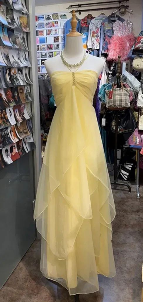Sleeveless A-line Tulle Long Prom Dresses For Party Online