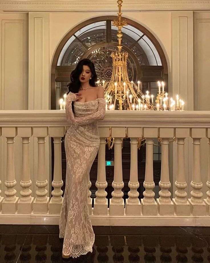 Off The Shoulder Lace Mermaid Long Prom Dresses
