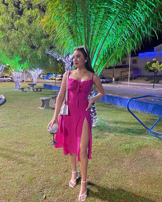 Side Slit Sleeveless Midi Dress,Short Evening Dress