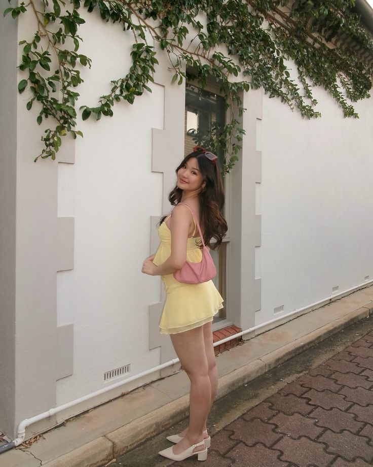 Two Piece Yellow Birthday Outfit Short Evening Dress Short Party Dress Homecoming Dress