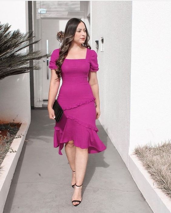 Short Sleeve Midi Dress,Short Evening Dress