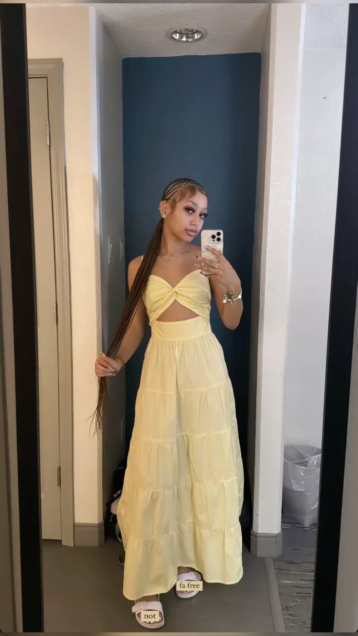 Yellow Fashion Long Prom Dress Evening Party Dresses