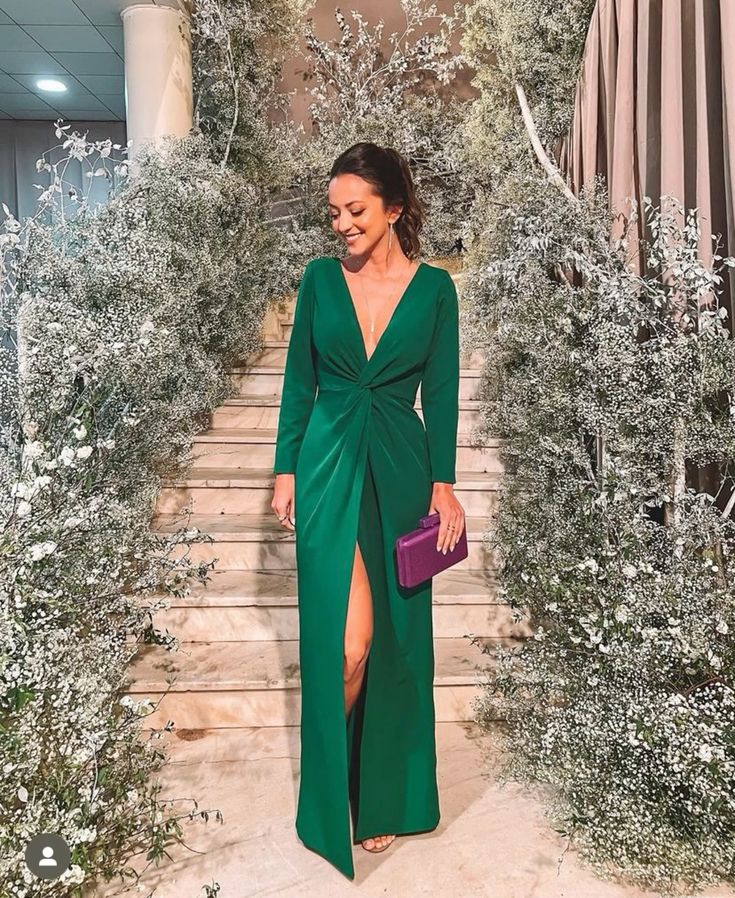 Elegant Green Evening Dresses Prom Formal Dress for Women