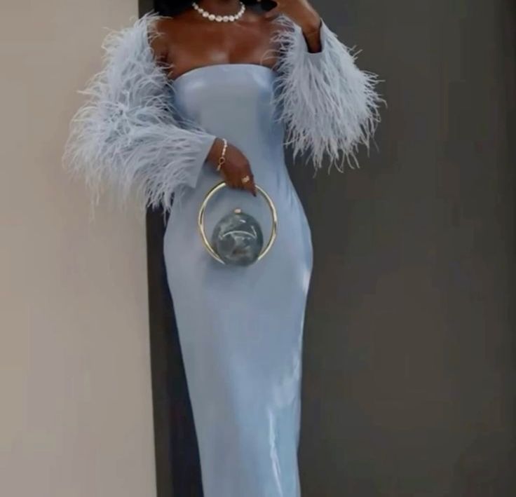 Sky Blue Party Dress Long Formal Evening Dress