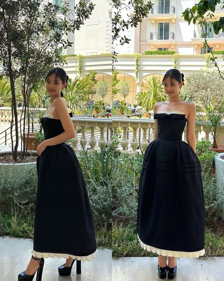 A Line Black Prom Party Dress Long Formal Evening Dress
