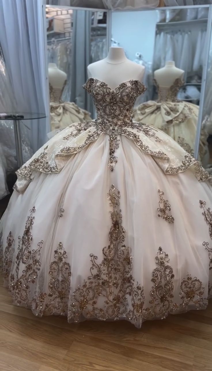 Ball Gown A-Line Off Shoulder Quinceanera Dress Sweet 16 Ball Gown