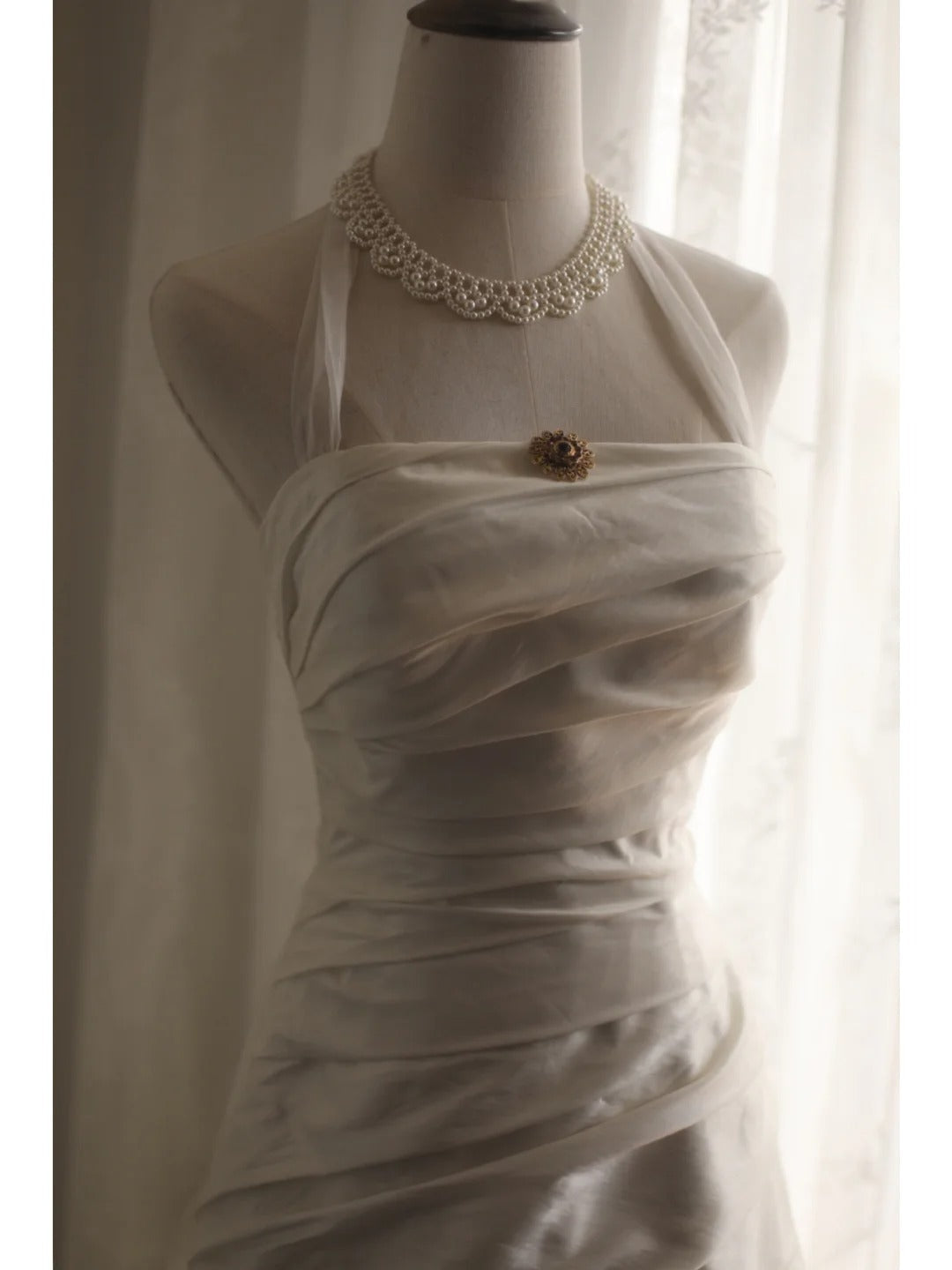 A Line White Party Dress Long Evening Dress Princess Wedding Dress