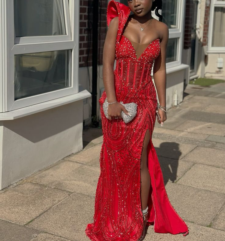 red prom dress mermaid long dress for Women, Sexy Party Dress