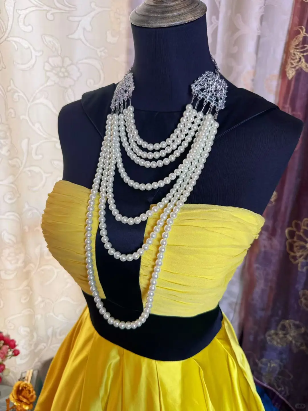 Fashion Yellow Black Splicing A Line Short Party Dress Formal Graduation Homecoming Dress