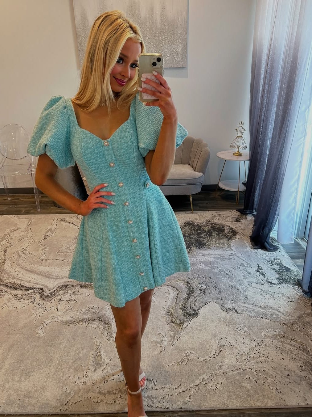 Modern A Line Sweetheart Fuchsia Short Homecoming Dress with Short Sleeves